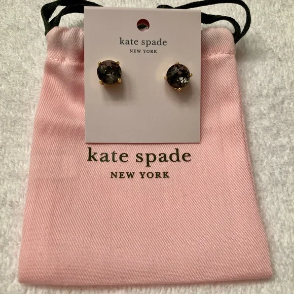 Kate Spade Black Diamond Gumdrop Stud Earrings - Picture 4 of 5